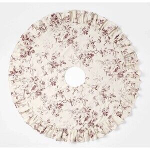 Threshold Studio McGee Ruffle Botanical Tree Skirt Cream/Red – NEW, RARE